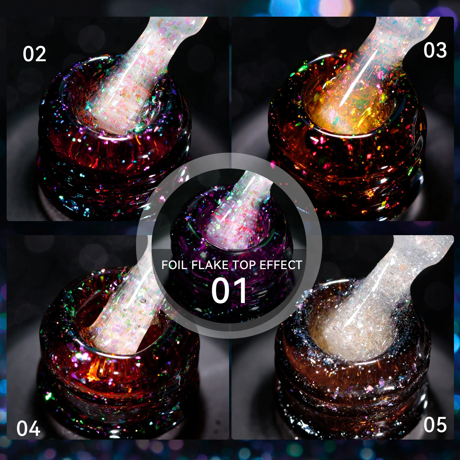 JTING 1 قطعة 15 مللي 5 ألوان عالية الصباغ لامعة فلاش بريق الأظافر احباط تقشر هلام البولندية معطف فوقي #4