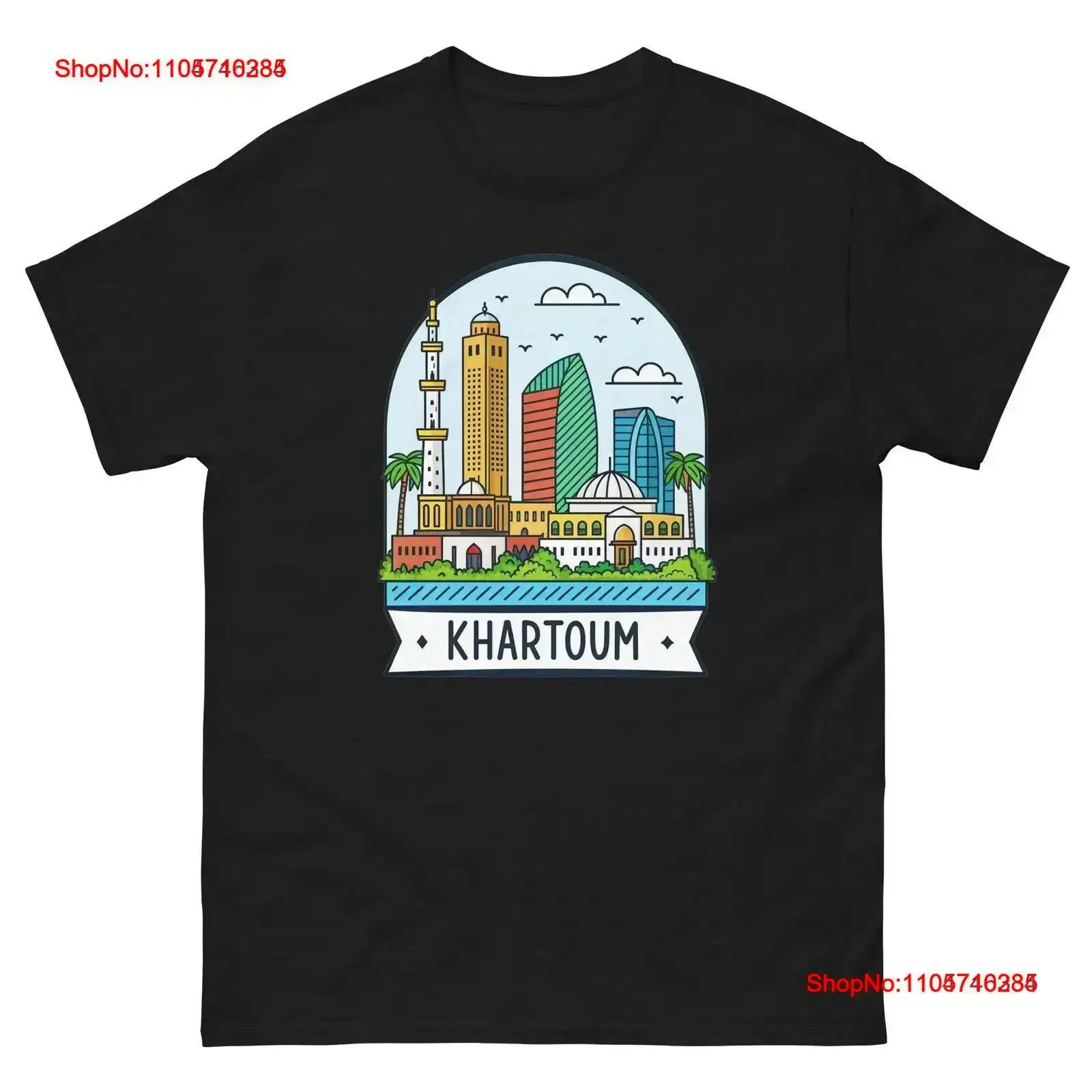 Khartoum World Travel Urban Area City T Shirt vintage Washed Stylish fashion Casual Slightly graphic Versatile homme vintage