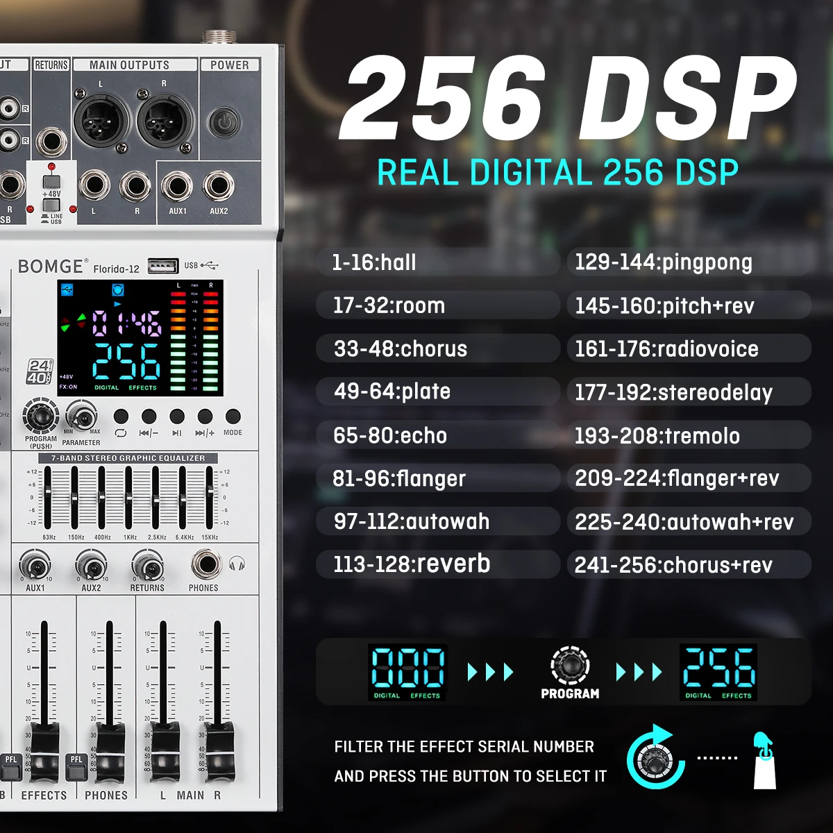 Mezcladora de audio BOMGE de 1 - Audio Interface reseña y precio
