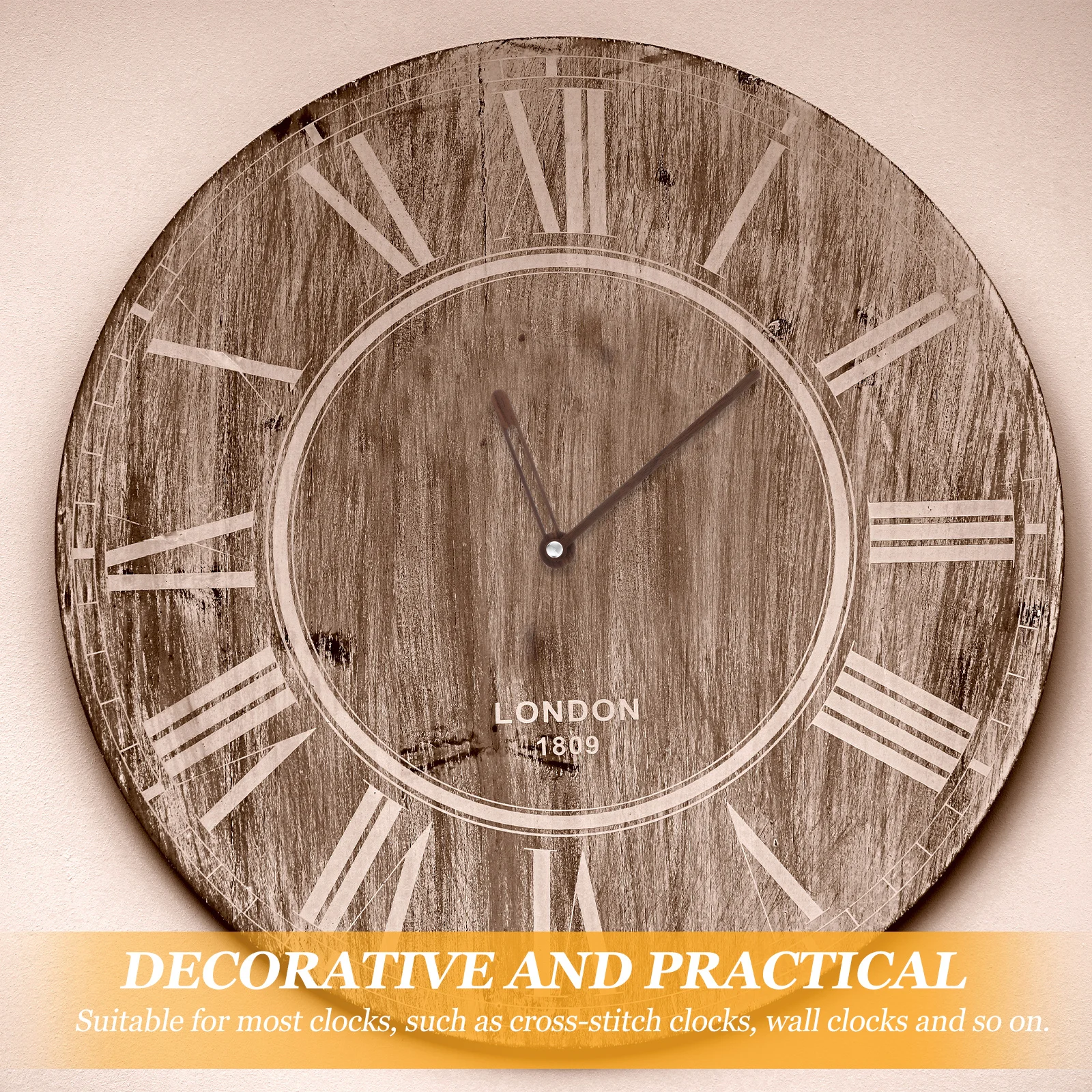 

5Sets Wood Clock Hands Simple Design Replacement Parts for Wall Cross Stitch Clocks Precision Wooden Clock Pointers