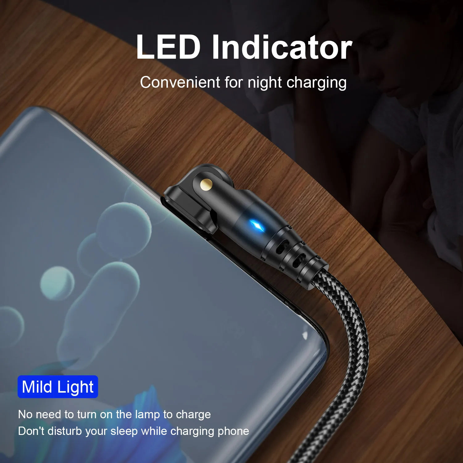 3A USB Type C Cable 180 Degree Rotation Elbow Cable for Game USB Micro USB C Fast Charge Data Cable for iPhone 14 Samsung S21