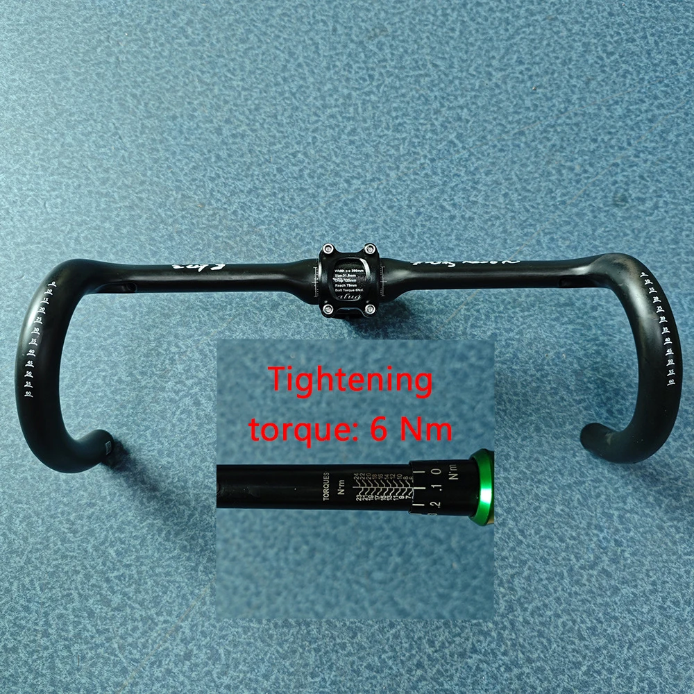 BUCKLOS Rennrad-Lenker Professioneller Vollcarbon-Drop-Lenker 330/350/370/390mm für Fixed Gear und Bahnradfahren – Detail 6