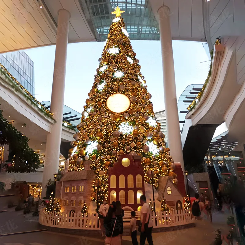 

Hotel luminous lights streamer Christmas tree, double Dan cultural tourism landscape