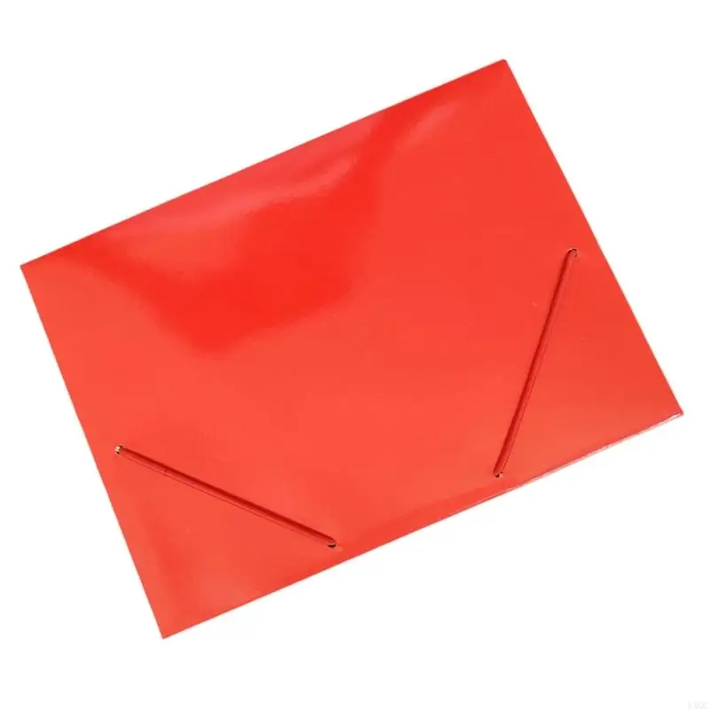 مجلدات مستندات بلاستيكية مقاس بتصميم حزام مطاطي ومنظمات ملفات قابلة للتوسيع D5QC #5