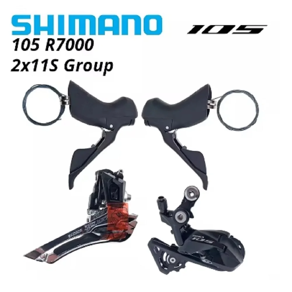 SHIMANO 105 R7000 11S Grupo 2*11S para palanca de cambios Road ST par derecho izquierdo 11V RD R7000 desviador trasero FD R7000 desviador delantero