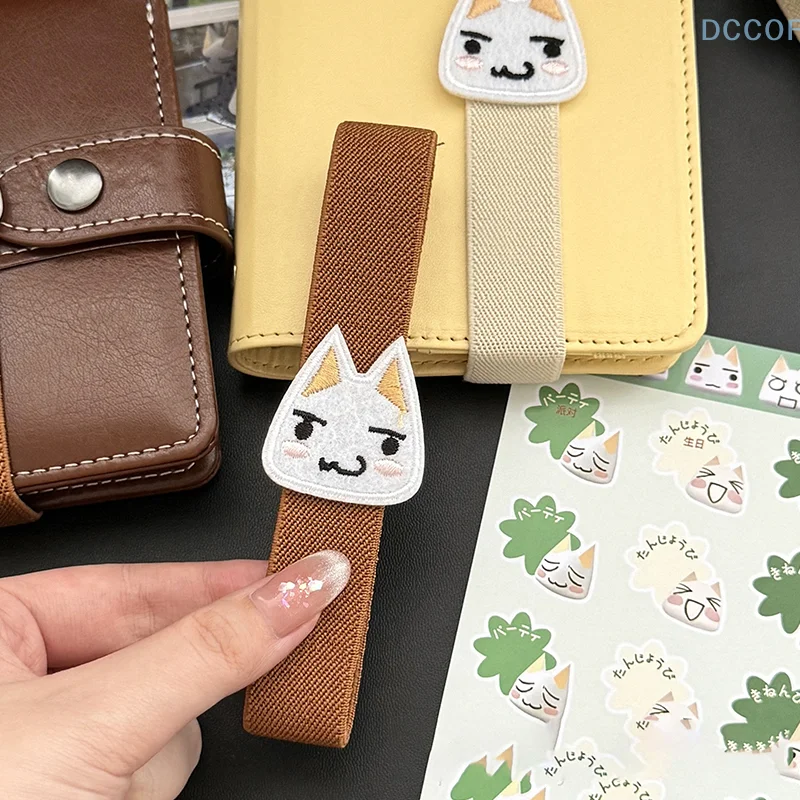 Cartoon Kitten Notebook Decoratie Bandjes Elastische losbladige Notebook Band Bindend Touw Bindmiddel Riem Hoge kwaliteit Notebookriem