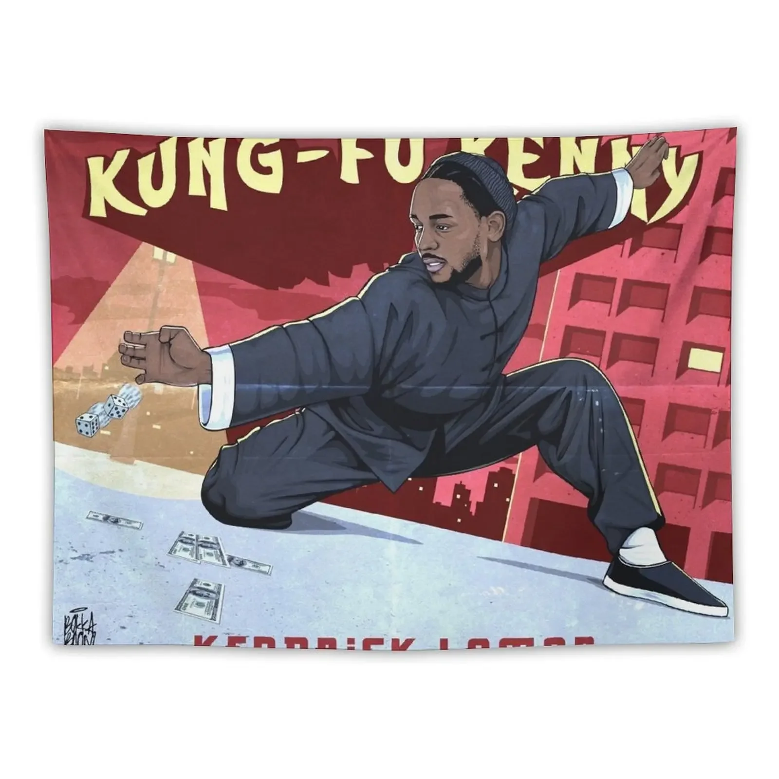 Kung Fu Kenny Tapestry Home Supplies Wall Carpet Tapestry