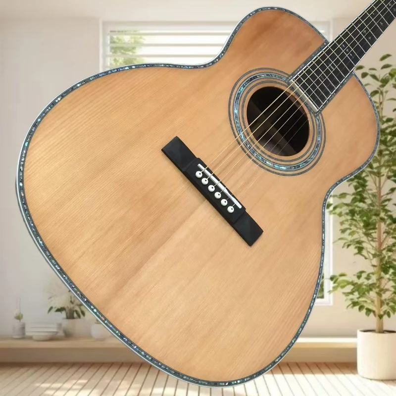 Free Delivery 39 Inch 00042 Acoustic Guitar Natural Wood Guitar Folk Guitar Rich Resonance Smooth Play Elegant Finish Fine