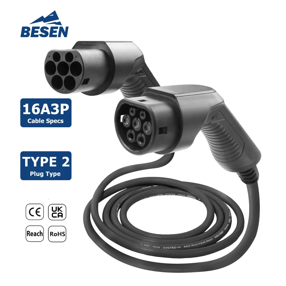 

3Phase Type 2 to Type 2 62196 EV Charging Cable