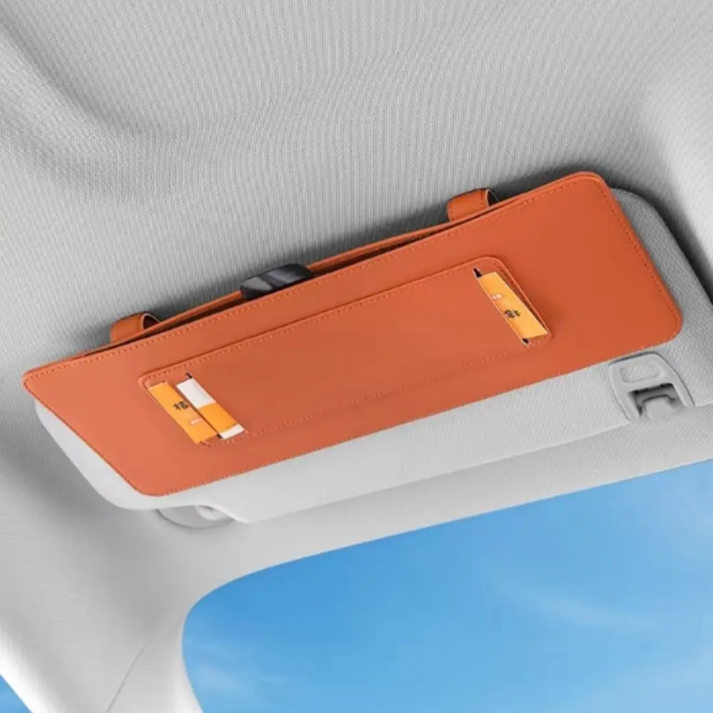 Anti-Glare Car Auto Sun Visor Retractable PU Leather Car Visor Extender UV Protection Sunshade Extension Sun Shield Blocker