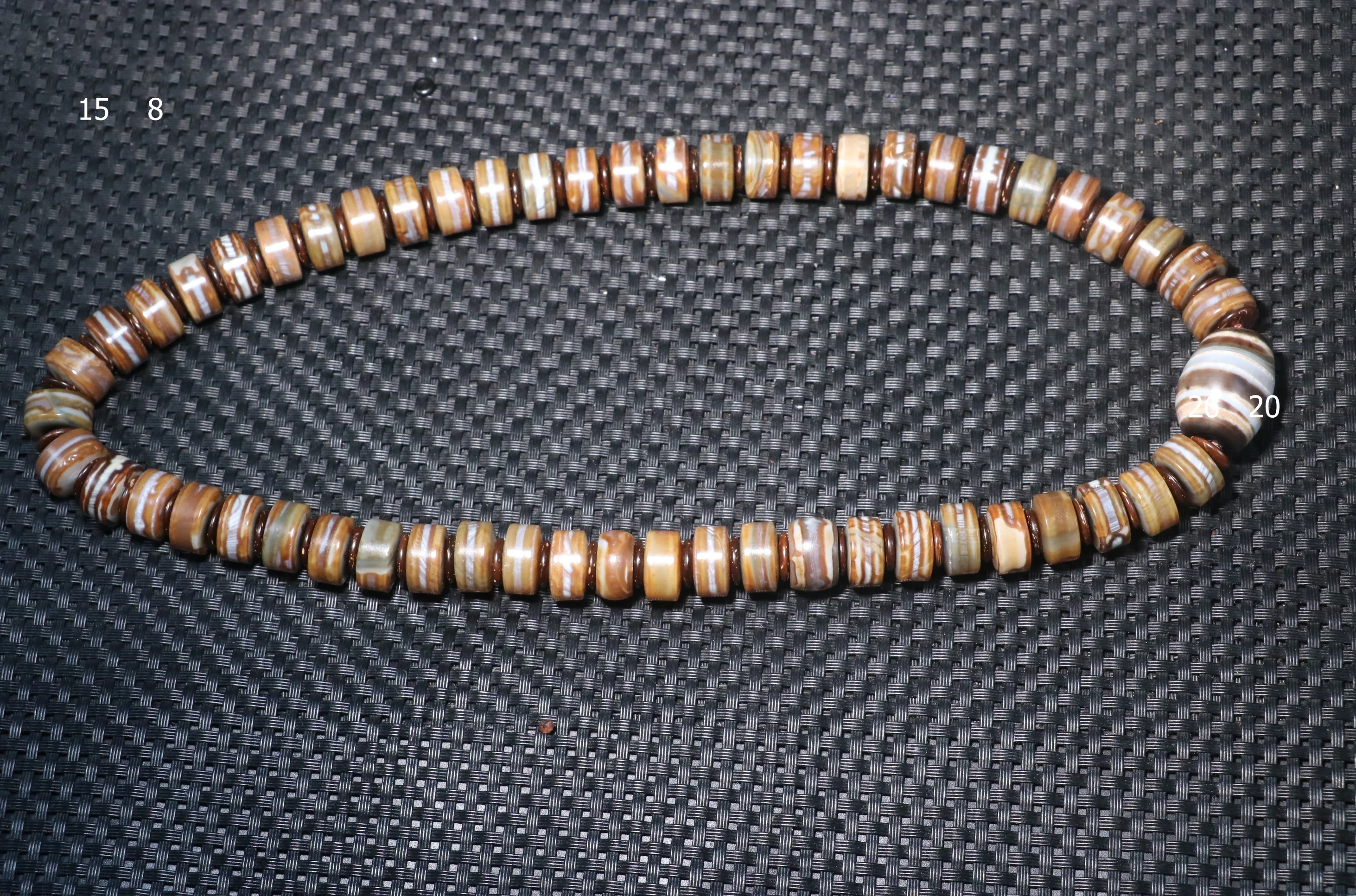 Magic Tibetan Top Old Agate 1 Line Healing Power Energy Abacus dZi Bead 54 Prayer Strand Amulet R Gem Jewelry Big Treasure A12W2