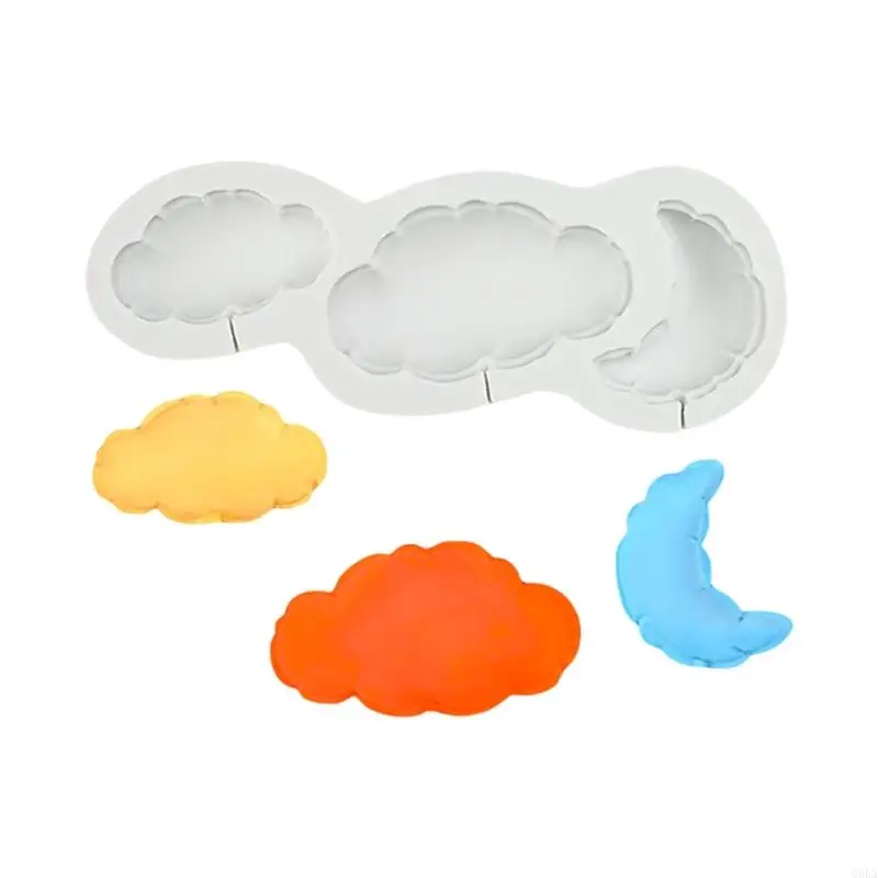 

Q0KA Heart Star Cloud Silicone Molds NonStick Chocolate Molds Cake Baking Tool