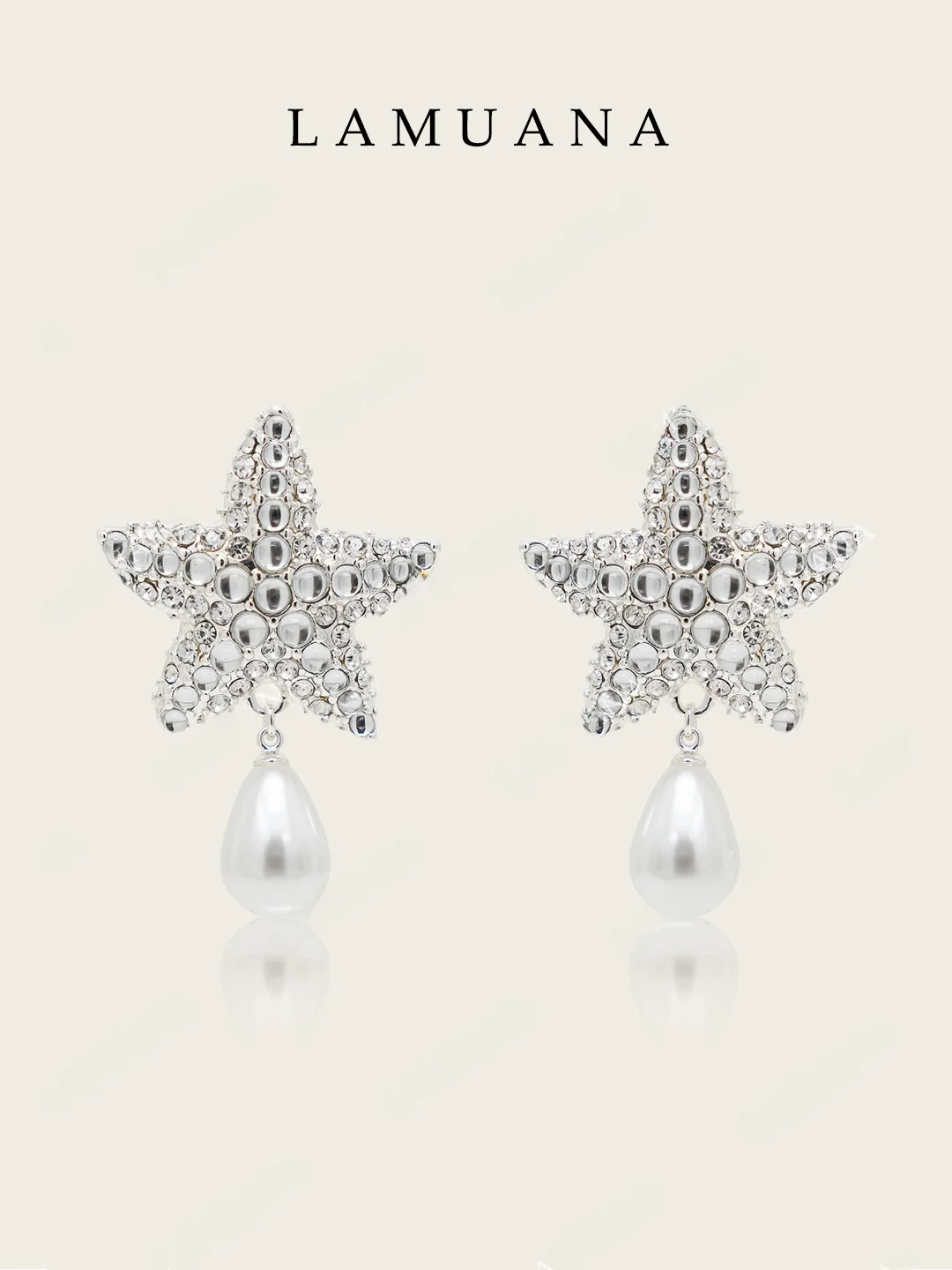 lamuana-jelly-starfish-earrings-silver-vintage-design-women's-birthday-gift-fashionable-jewelry-ear-cuffs-alloy-material