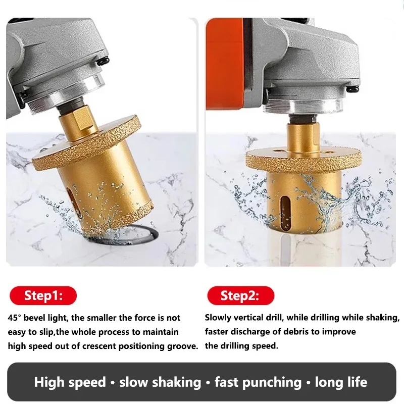 M10 brazed diamond Washbasin Core Drill Bit Hole Opener table basin tool for Granite Marble Tile Drilling cutter