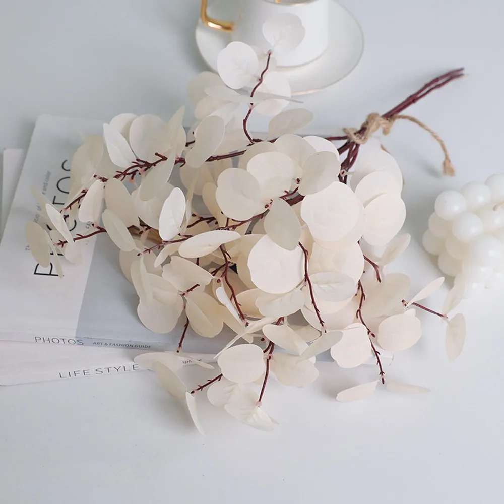 

41cm Artificial Eucalyptus Branches Non-Fading Realistic Fake Eucalyptus Leaf Handmade Simulation Plants Office Hotel Decor