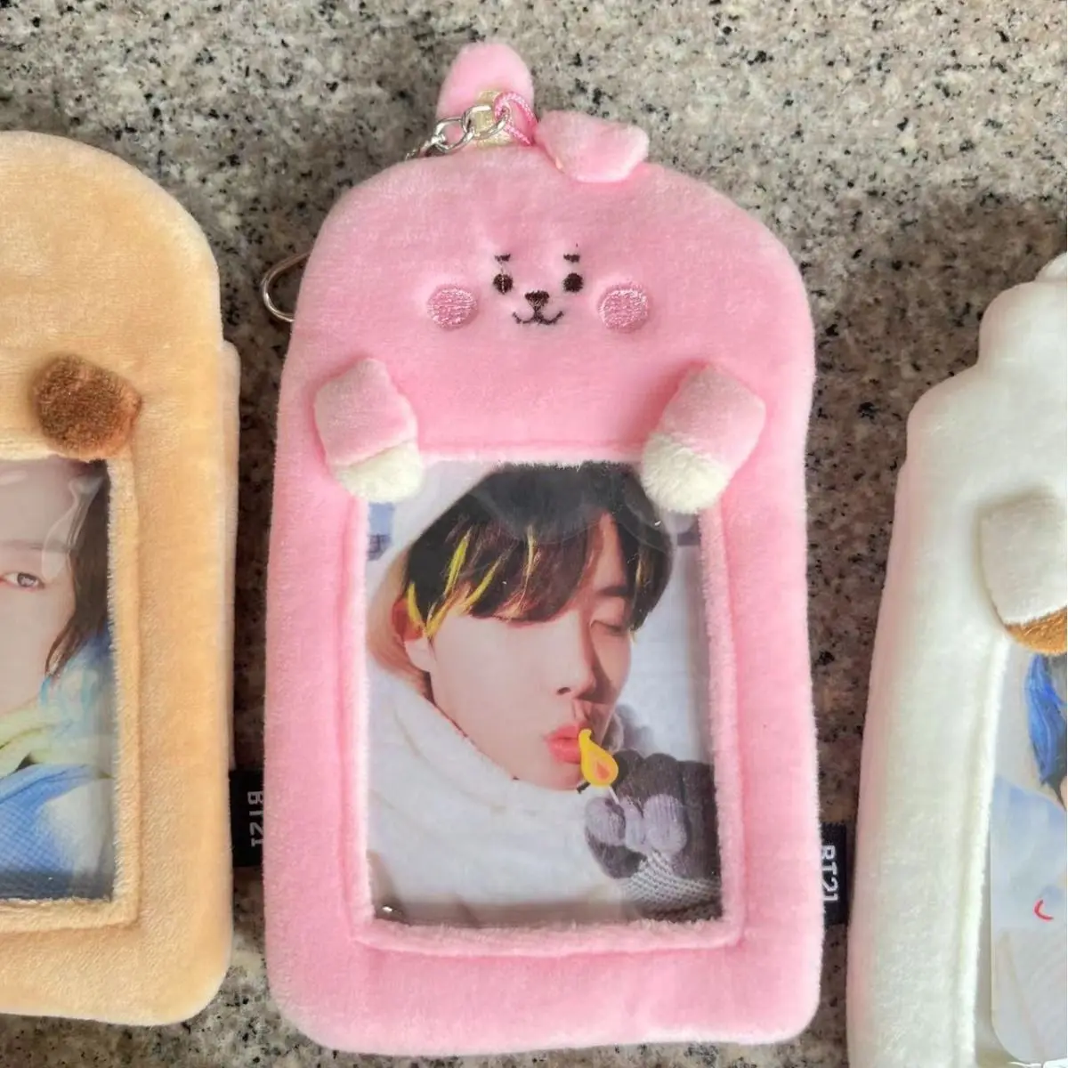 Cartoon BT21 Plush Card Album Storage Bag Cute COOKY KOYA TATA  RJ Small Album Card Set  Backpack Pendant Anime Gift for Fans