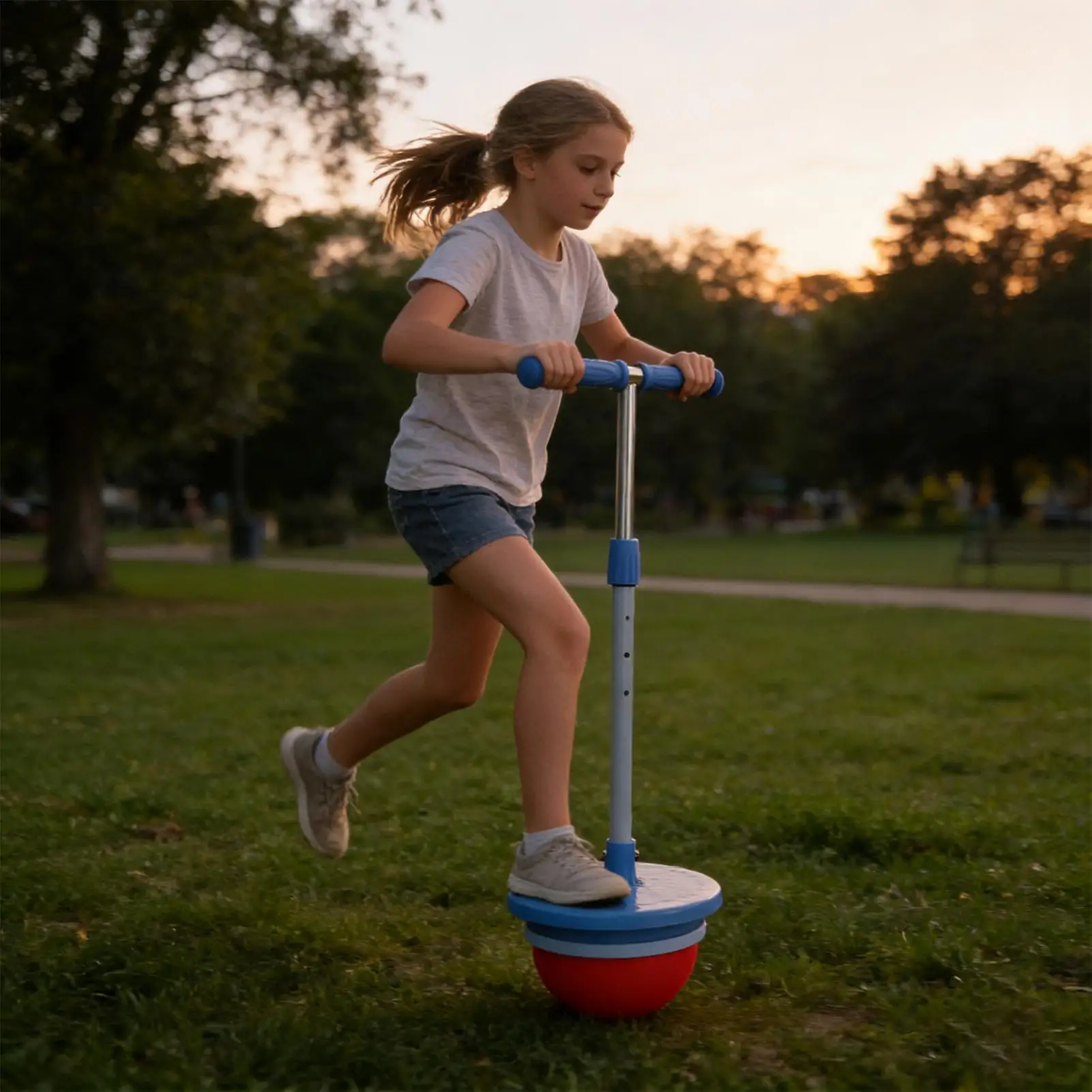 Bola de salto para crianças jumper equilíbrio vara com alça bola ajustável para jogar ao ar livre para ao ar livre indoor meninos meninas natal