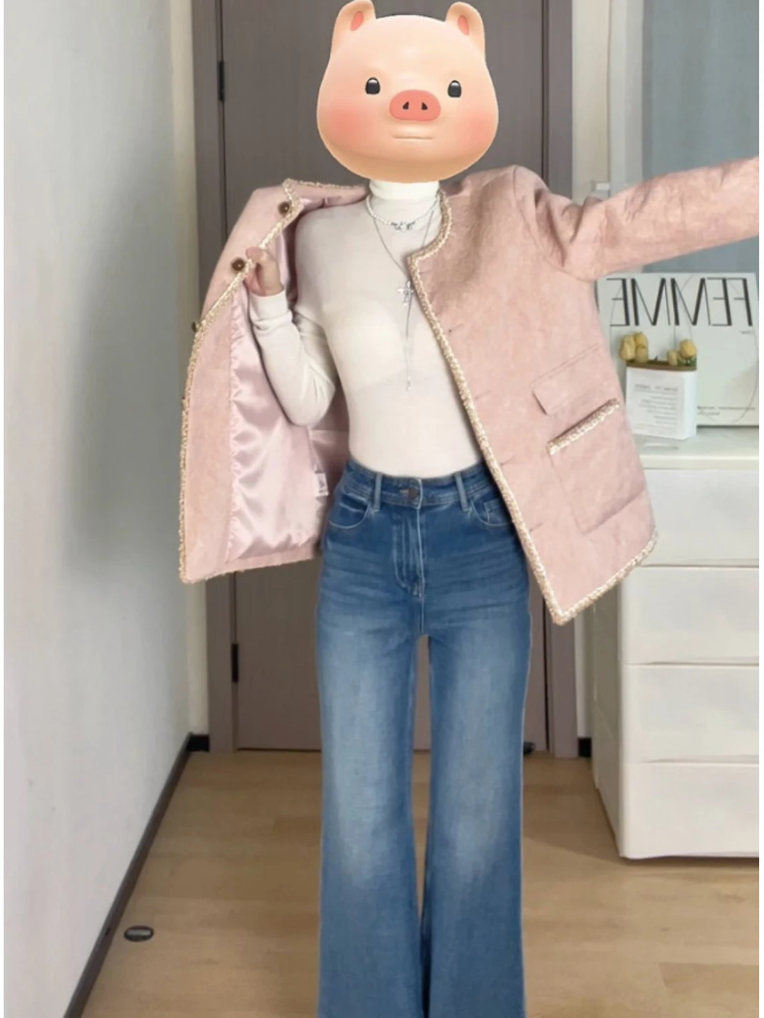 

Модное уникальное зимнее пальто в стиле французского шик, длинное, однотонное, с круглым вырезом, на пуговицах