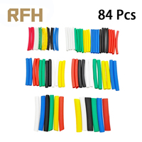 84 PCS 2:1  Heat Shrink Tube Kit Shrinking Assorted Polyolefin Insulation Sleeving Heat Shrink Tubing Wire Cable