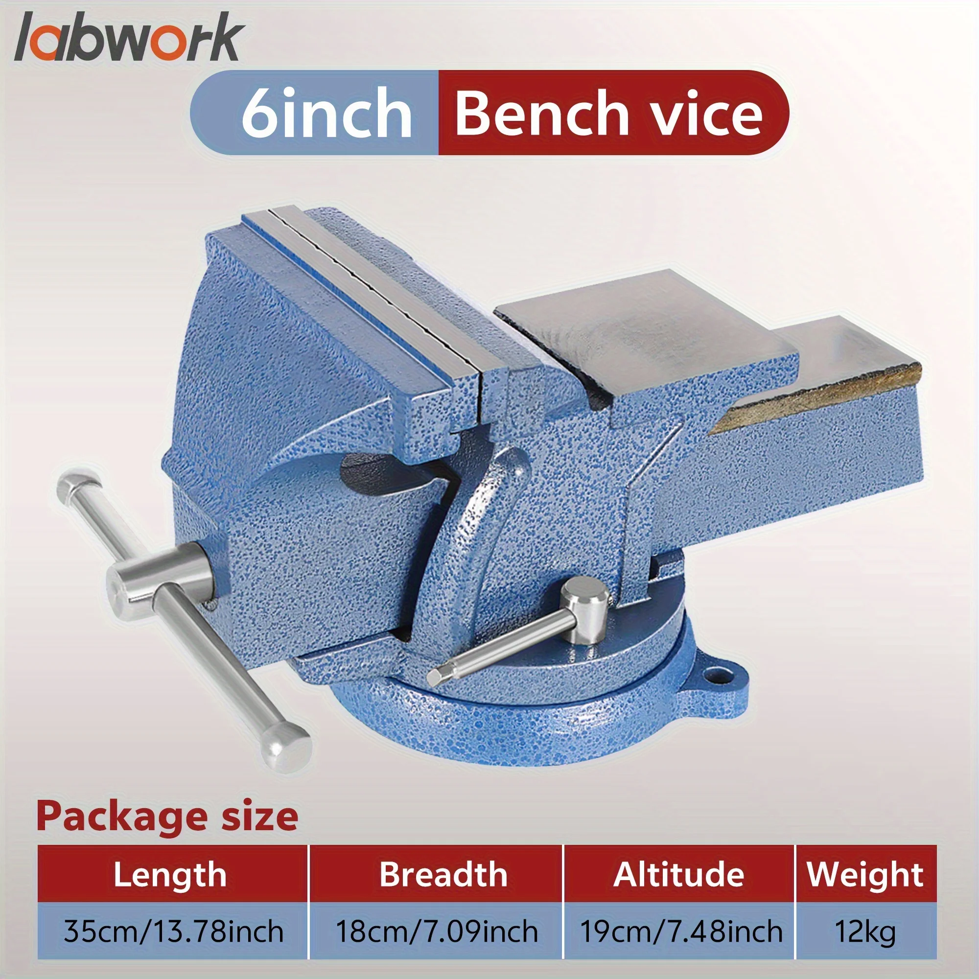 Heavy Duty Bench Vise 6 Inch with Anvil 360 Degree Rrotation Locking Base Bench for Clamping Fixing
