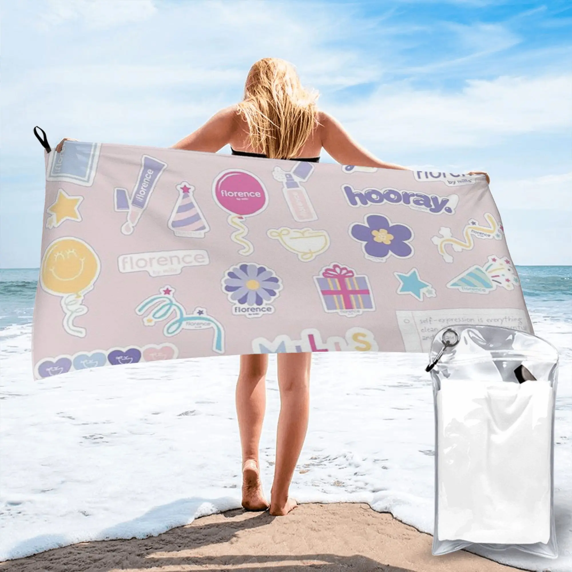 Florence By Mills Millie Bobby Brown Beach Towel Soft Microfiber Quick Dry Absorbent Quick Towels For Swimming