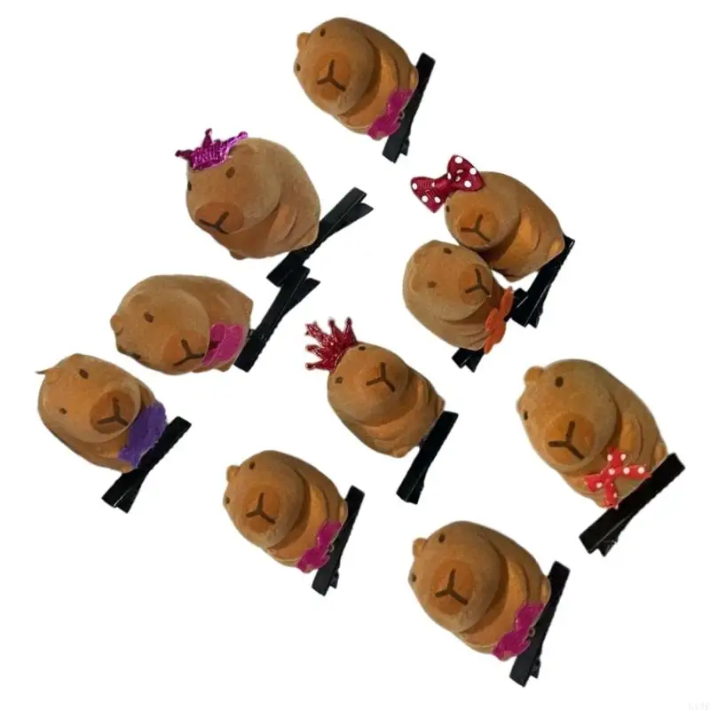 U13E Adorável Capybara Hair Pin Flock