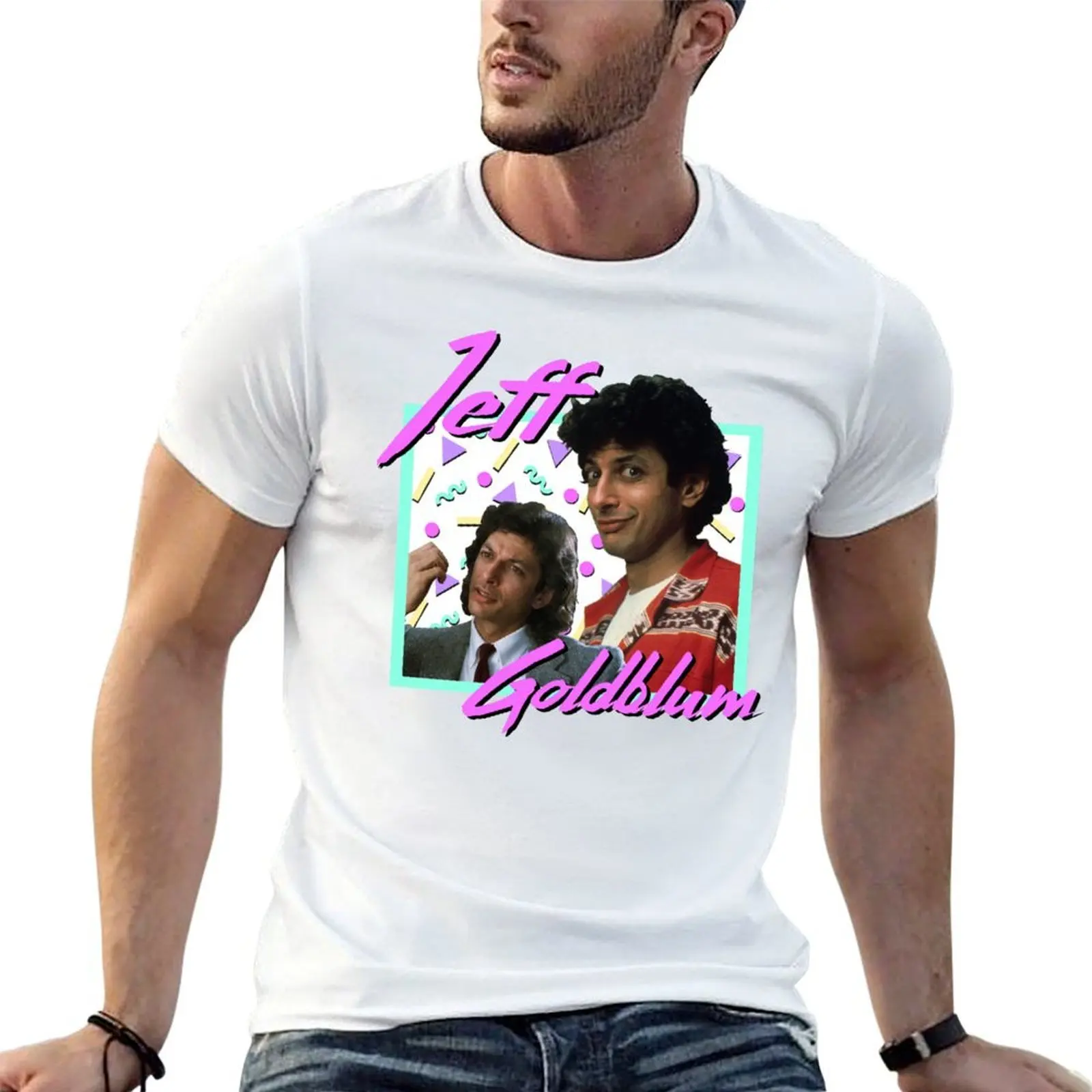 

80s Jeff Goldblum T-Shirt cotton tshirt 100% man t shirts for men funny t shirts man T-Shirt