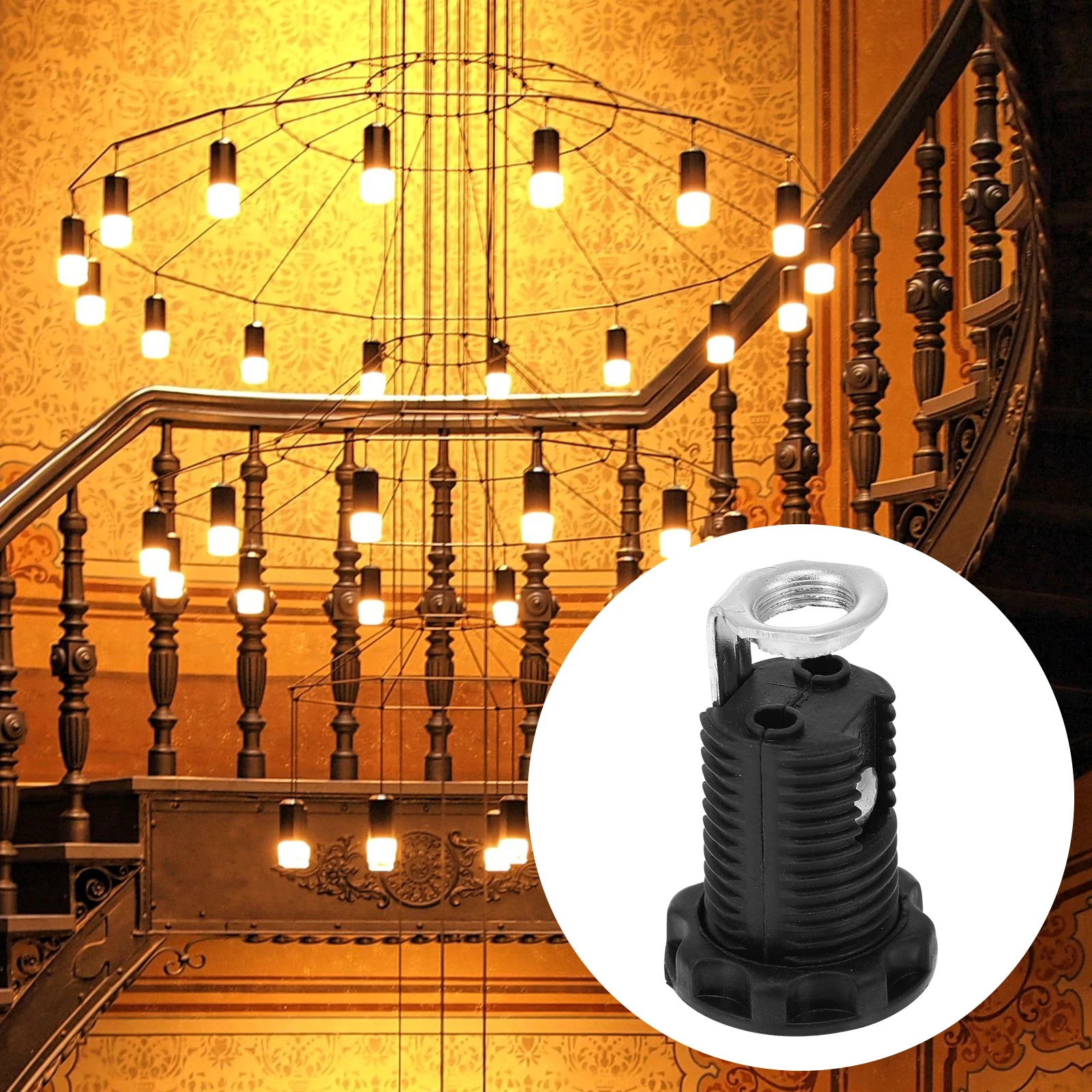 

10pcs Screw Bulb Socket Pendant Light Light Bulbs Holder Adapter Plastic Base Usa Pendant Lamp Holder Standard