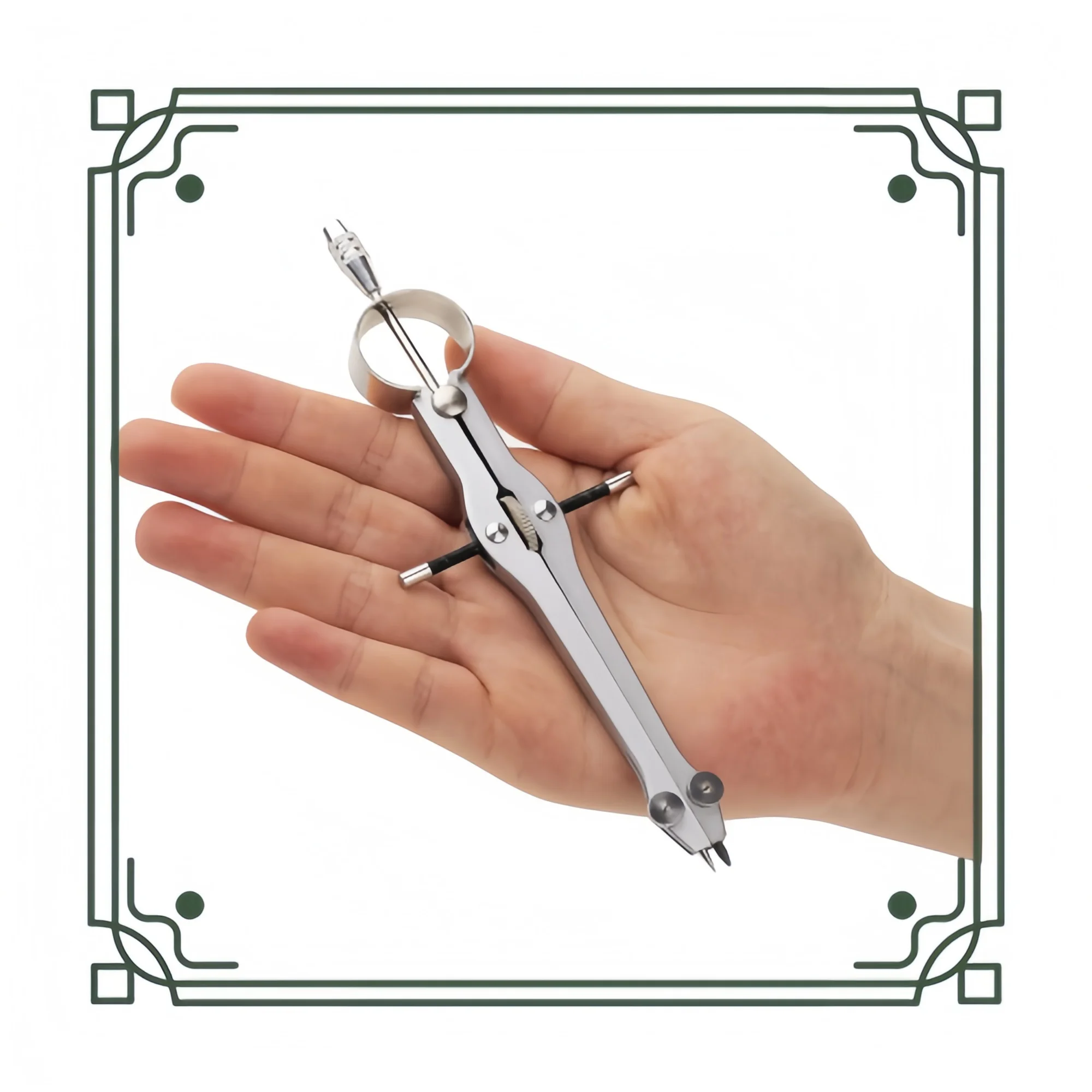 Bussola professionale con geometria in metallo con piombo extra - Strumento di disegno matematico per studenti