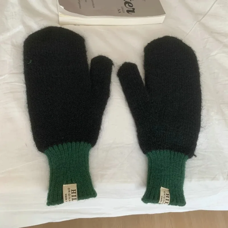 النساء الشتاء الدفء أفخم قفازات مرونة لينة أصابع كاملة القفازات محبوك الفتيات قفازات الموضة للنساء