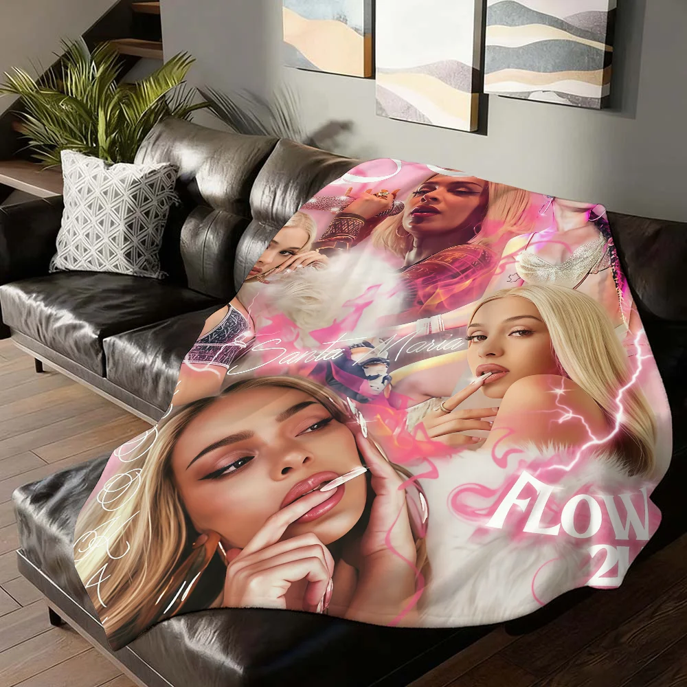 SpanishB-Bad singer G-Gyal Blanket For Sofa Office Bed Plane Travel Sleep Read Relax Camping Soft And Warm
