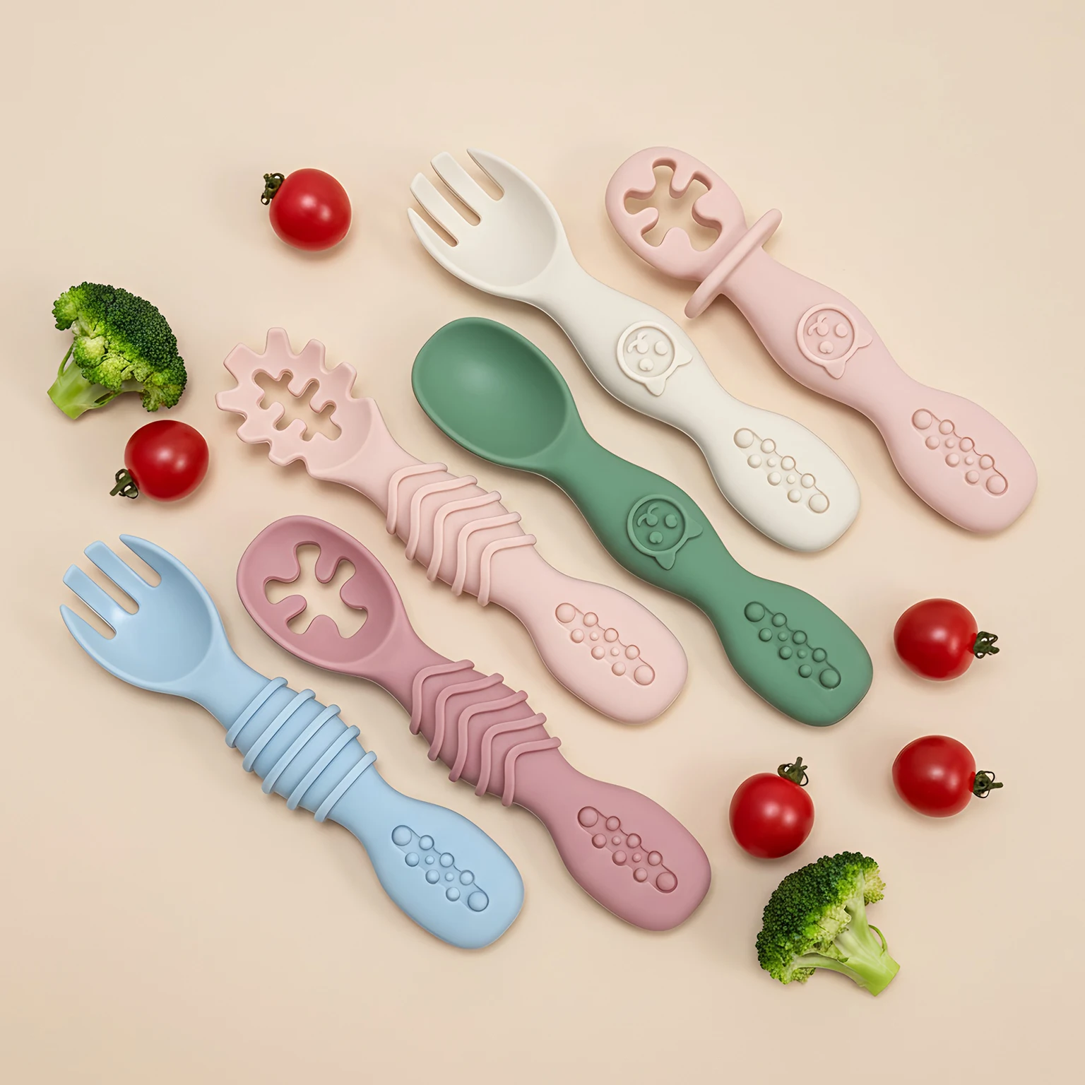 4-delige baby lepel- en vorkse - Self Feed Spoon recensie en prijs