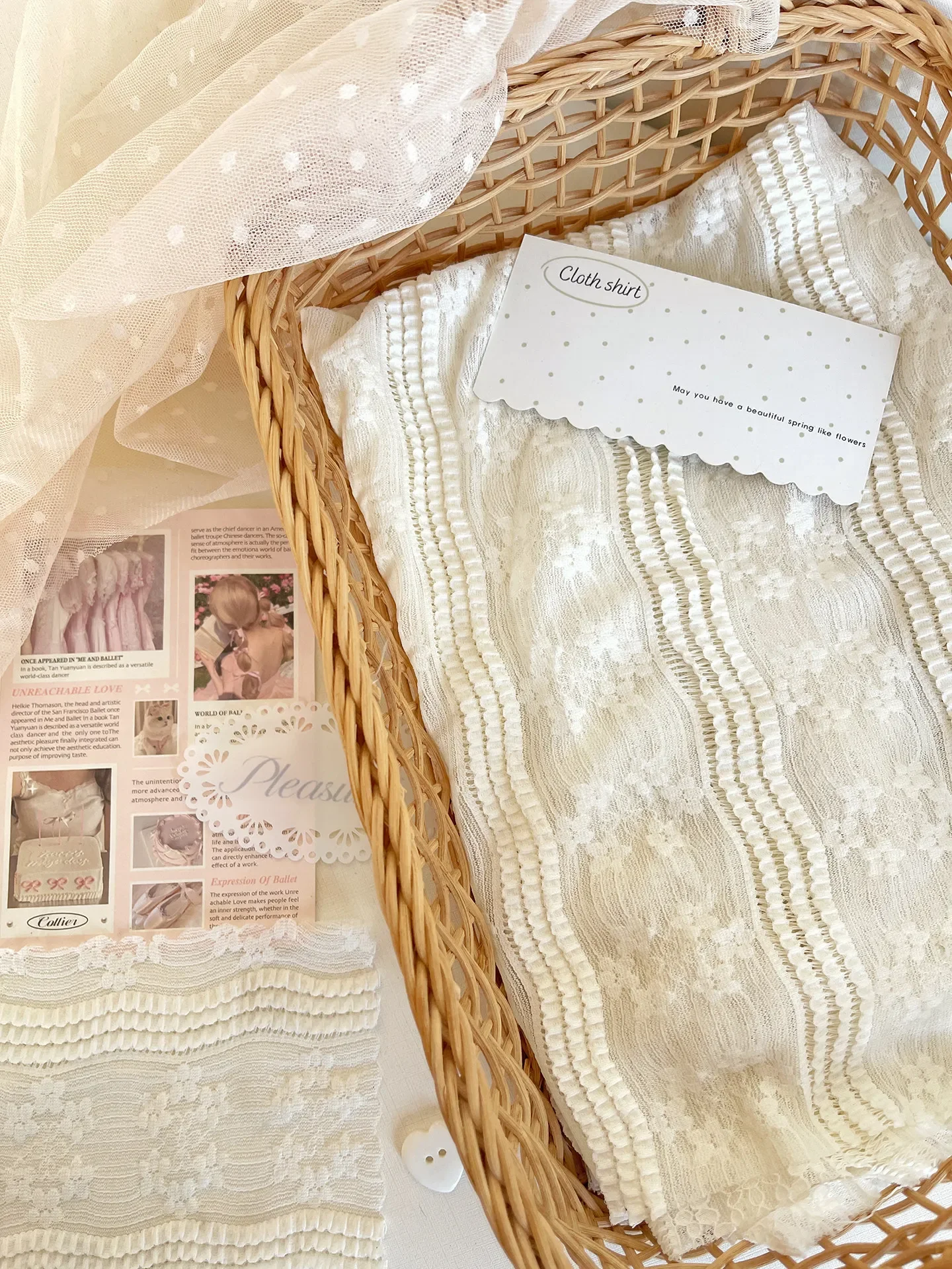 French Louver Lace Women'S Clothing Fabric Handmade Diy Pattern Pleated Headband Splicing Lace Baby Clothing Fabric