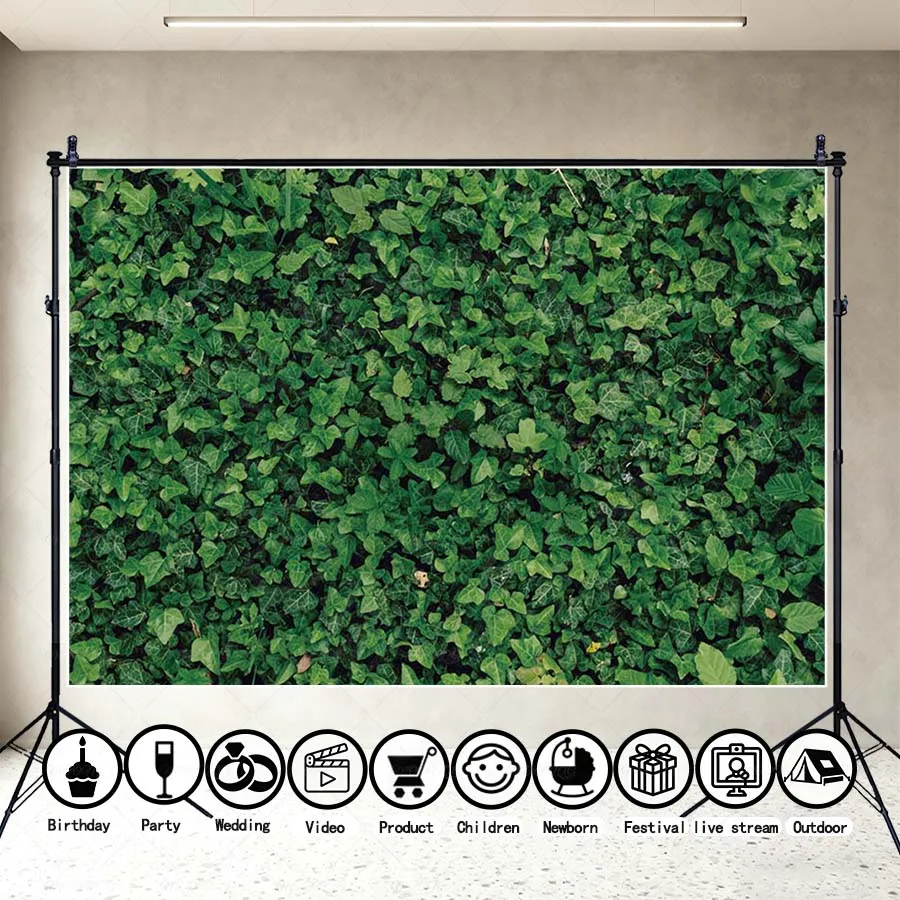 

MOON.QG Greenery Foliage Photo Background Grass Tropical Leaves Backdrops For Photography Newborns Accessories Decoration Wall