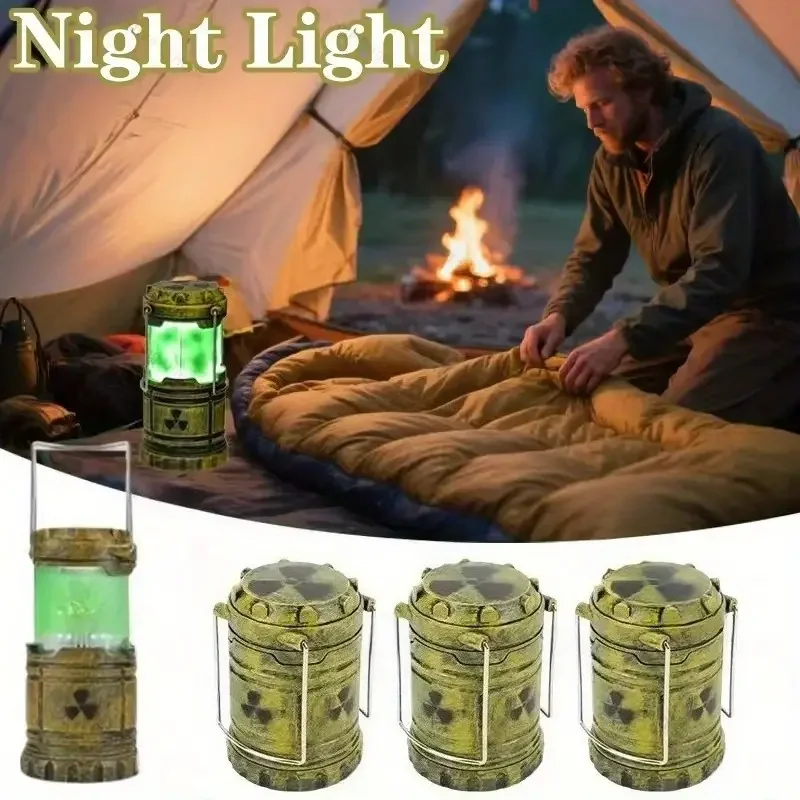 Mini réacteur nucléaire portatif, veilleuse avec symbole de rayonnement, science-fiction, Camping, décoration de maison, cadeau d'halloween ou d'anniversaire, 1 à 4 pièces