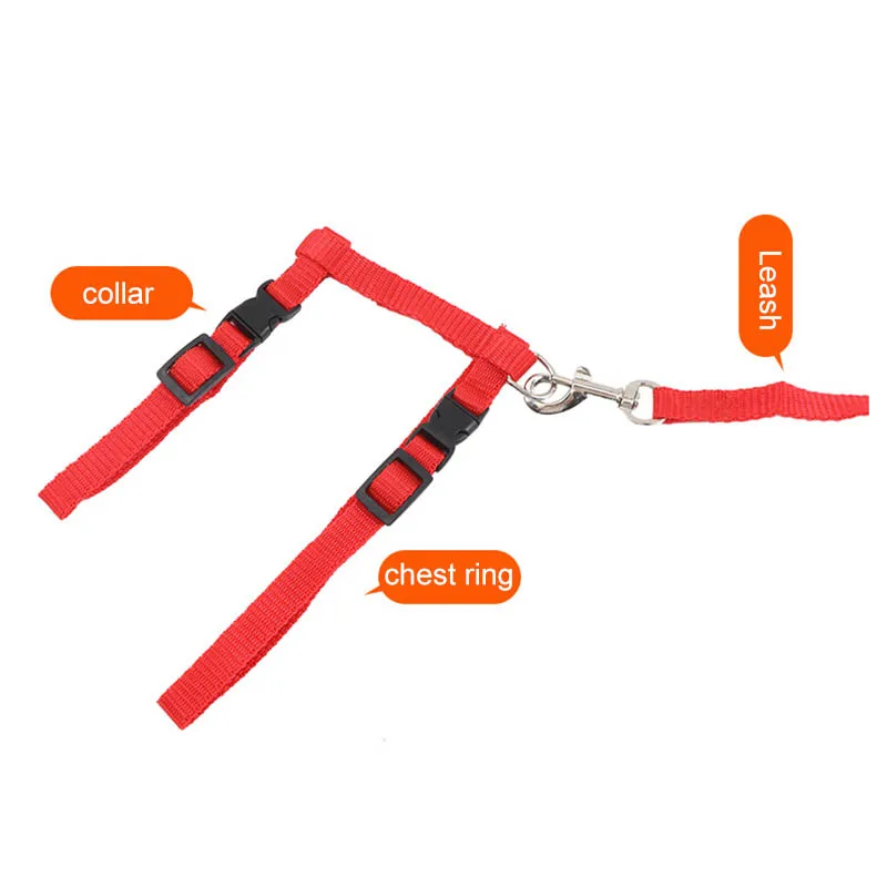 Escape Proof Cat Set of Harness and Lead -Soft Adjustable Nylon Leash Best for Kitten Rabbits Puppy Walking