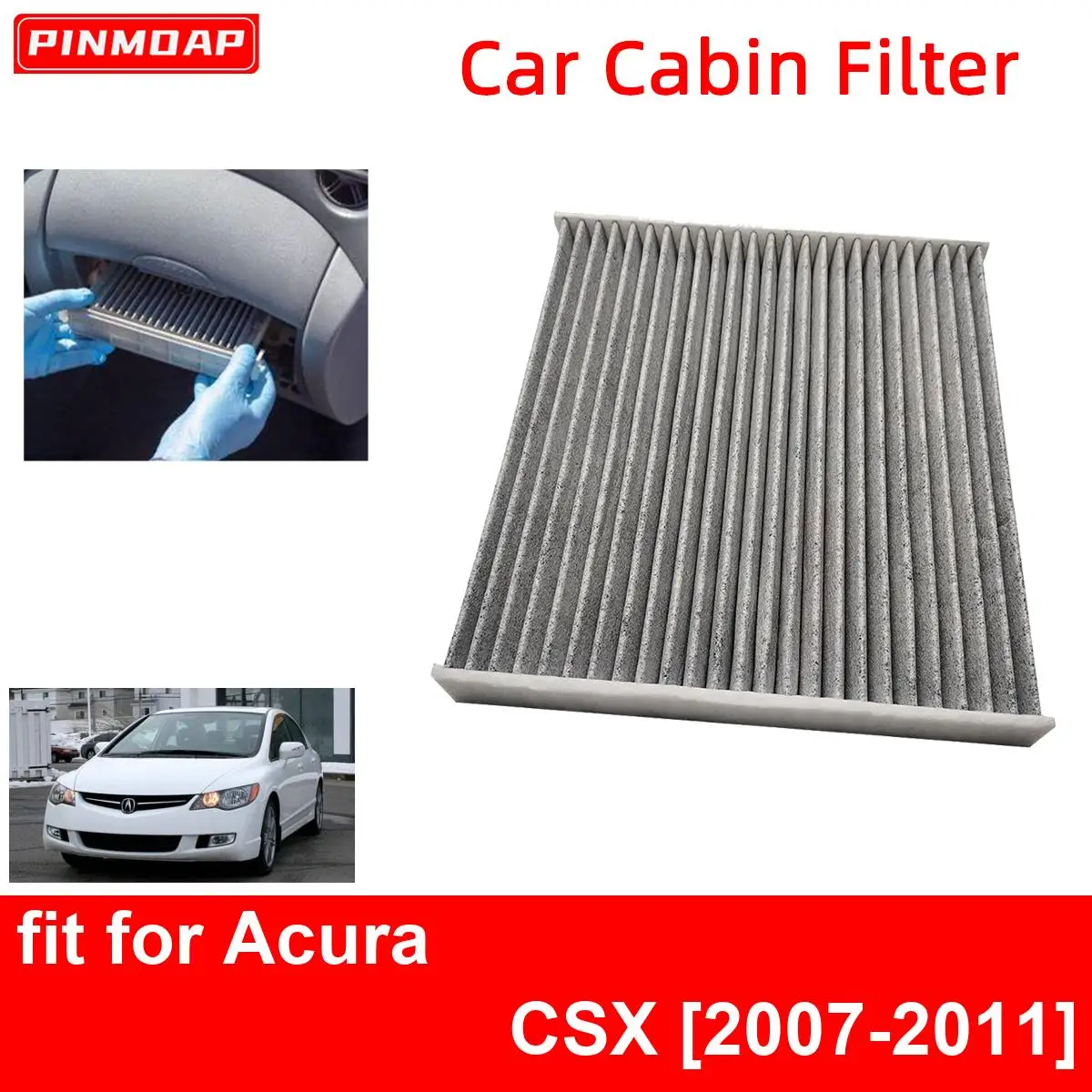 

Car Cabin Air Filter for Acura CSX 2007-2011 Auto Filters Carbon Fiber CF10134 80219-SHJ-A01 80292-SDA-407 80292-SDA-A01