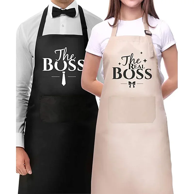 

Hot Funny Alphabet Logo House Printing Kitchen Restaurant Cooking Chef's BBQ Man Woman Adjustable Neck Hanger Cleaning Apron