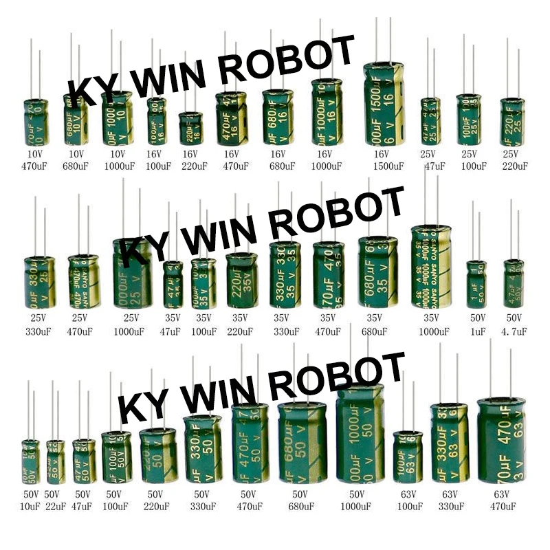 10V 16V 25V 35V 50V 100V 400V 20% High Frequency Capacitor 100UF 220UF 330UF 470UF 680UF 1000UF 1500UF 2200UF 3300UF 2-50pcs IC