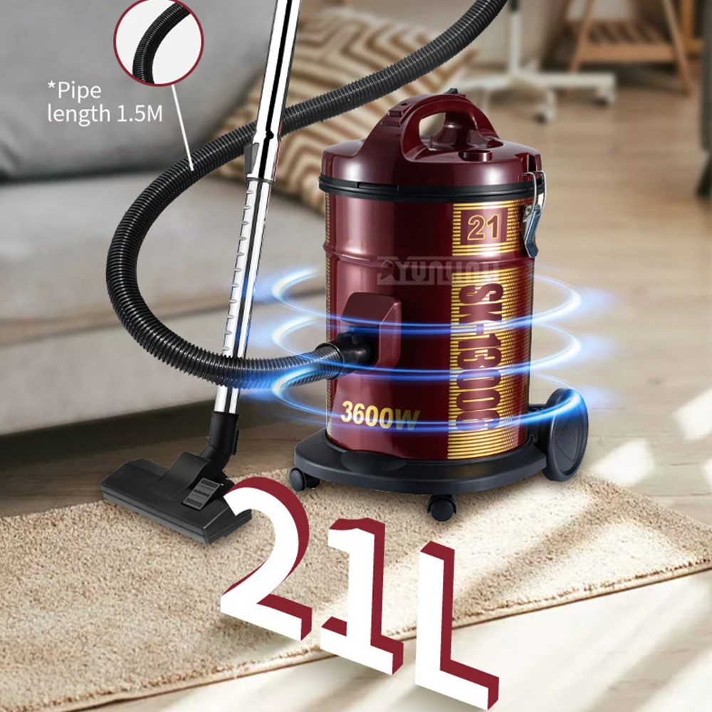 SK-13006 휴대용 진공청소기, 21L 대용량 흡입 기능을 갖춘 가정용 고출력 건조 진공청소기