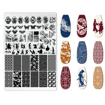 Kreslená postavička Halloween Nail Art Razítkovací destička Šablona Kouzelnická Zvířata Srdce Obrázek Šablona Forma Na Nehty Nástroje pro Tisk Kreslení 12 nejlepší prodej Samolepka na nehty s motivem Harryho Pottera - №10