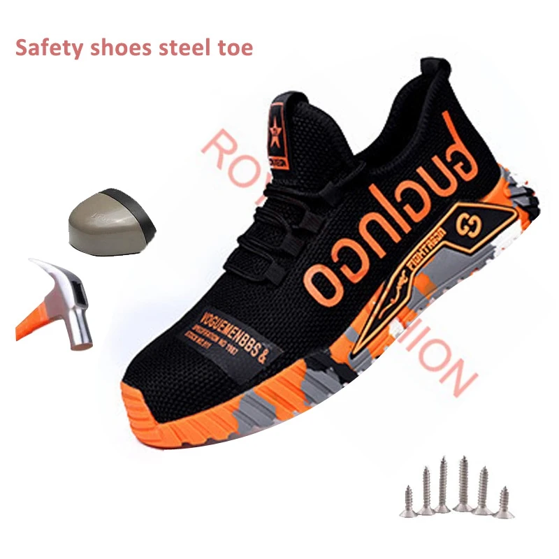 Work shoes For Men Work safty Shoes for Men Indestructible Construction Security Boots safety shoes Women Breathable Sports Safe