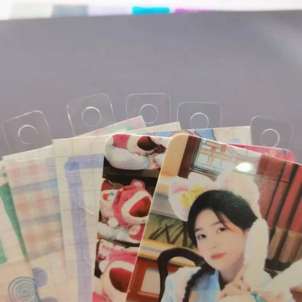 Etichetta da appendere in plastica autoadesiva da 300 pezzi Foro rotondo resistente allo strappo Foro trasparente Rinforzo salvaspazio Durevole