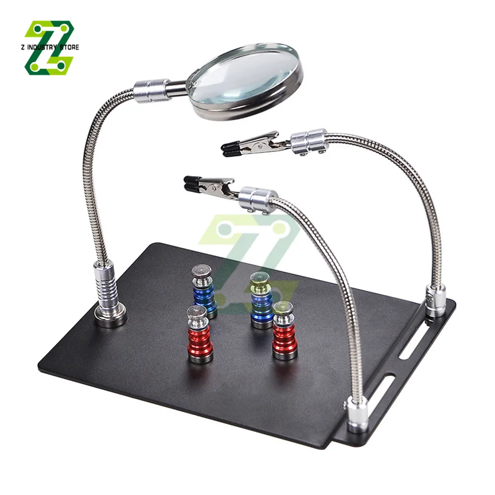 Magnetic PCB Circuit Board Holder Flexible Arm Soldering Third Hand Welding Station Soldering Iron Stand Repair Tools