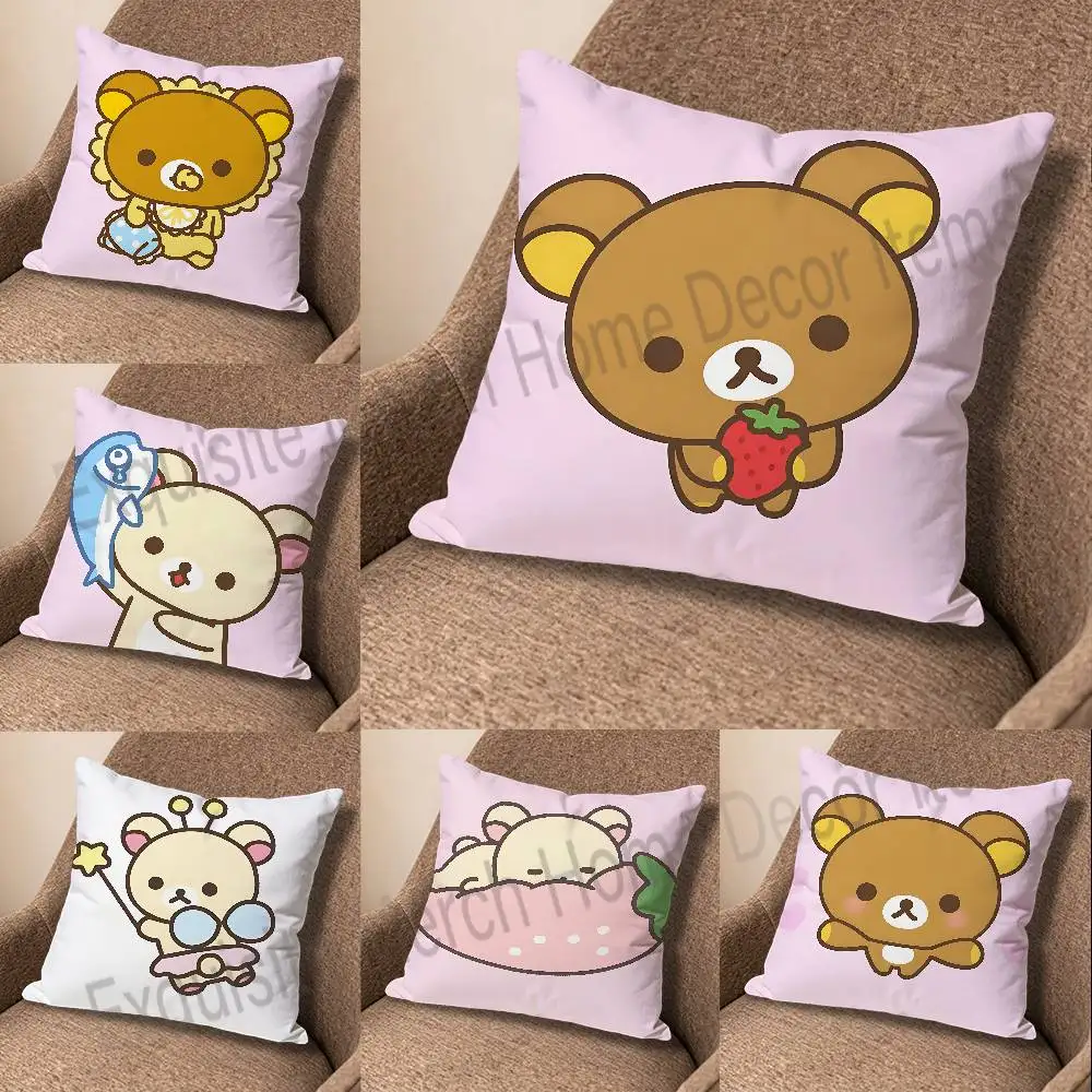 R-Rilakkumas-S Cute Bear Room decor para regalar pillow cover living room sofa cushion cover bedroom room bed