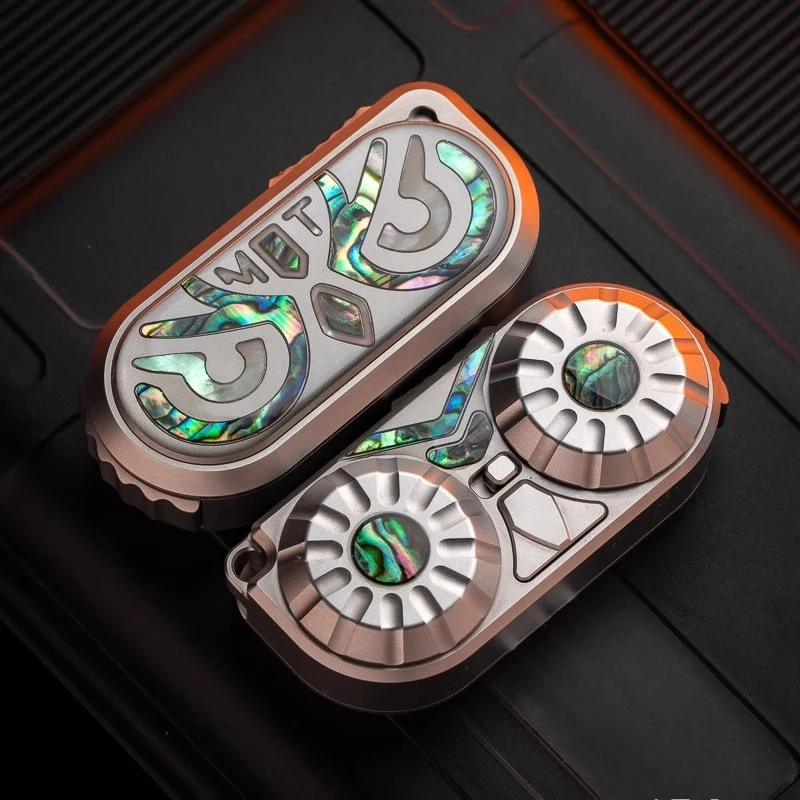MOT Aowu Composite EDC Mechanical Metal Push Plate, Pop Coin Magnetic Suspension Gyroscope Linkage Fingertip Decompression