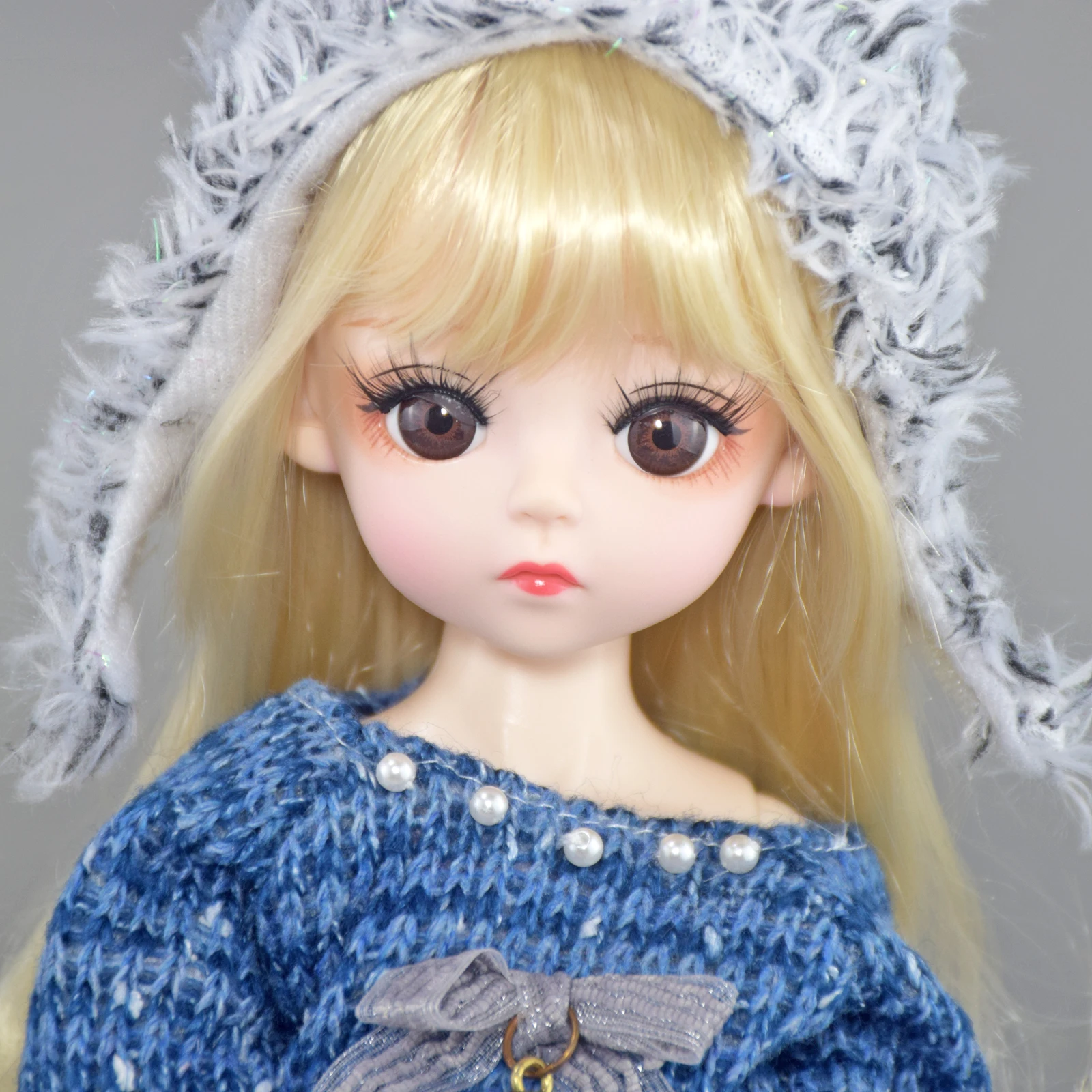 YUTOTUE 12 inch Height Girl Doll Cute Toy Makeup Face Joint Body with Clothes Shoes Blonde Wig Full Set Kids Gift