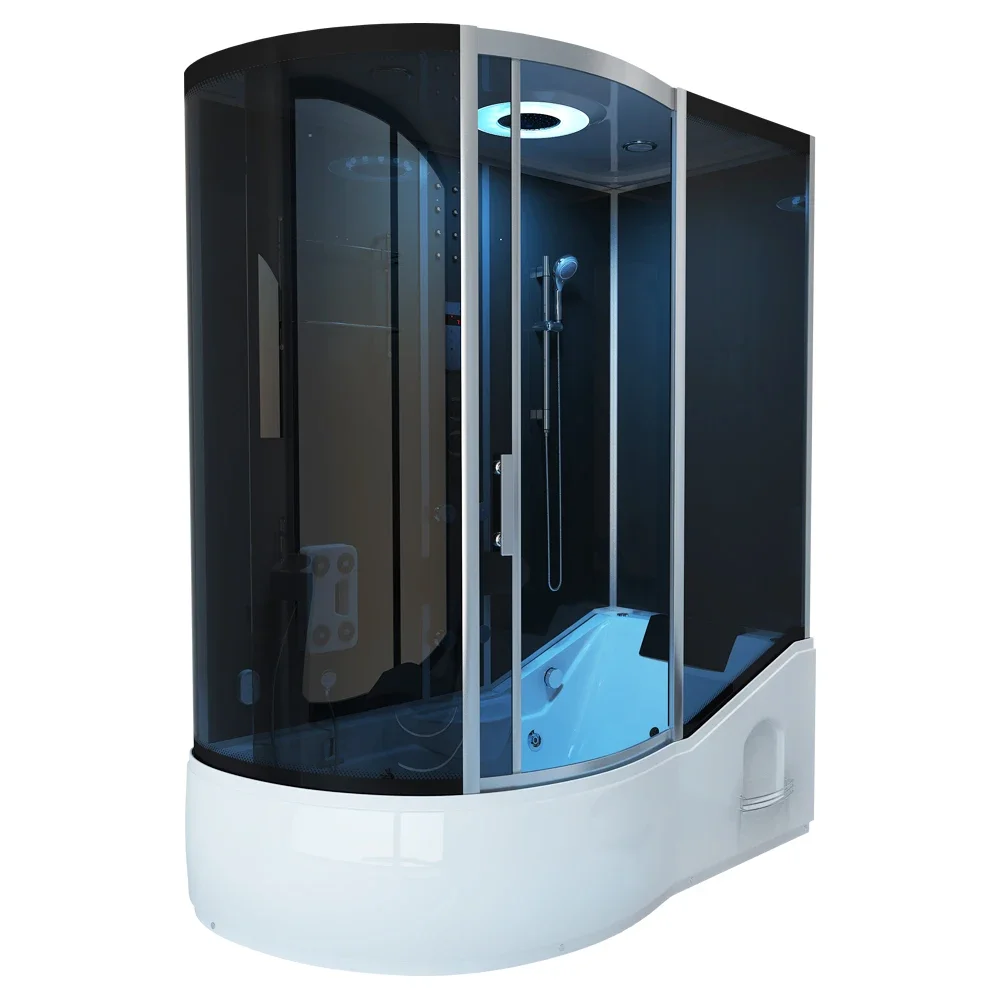 Postmodern Glass Frame Style Shower Room Comfortable Temperature Hot Sale Prefab Modular Bathroom