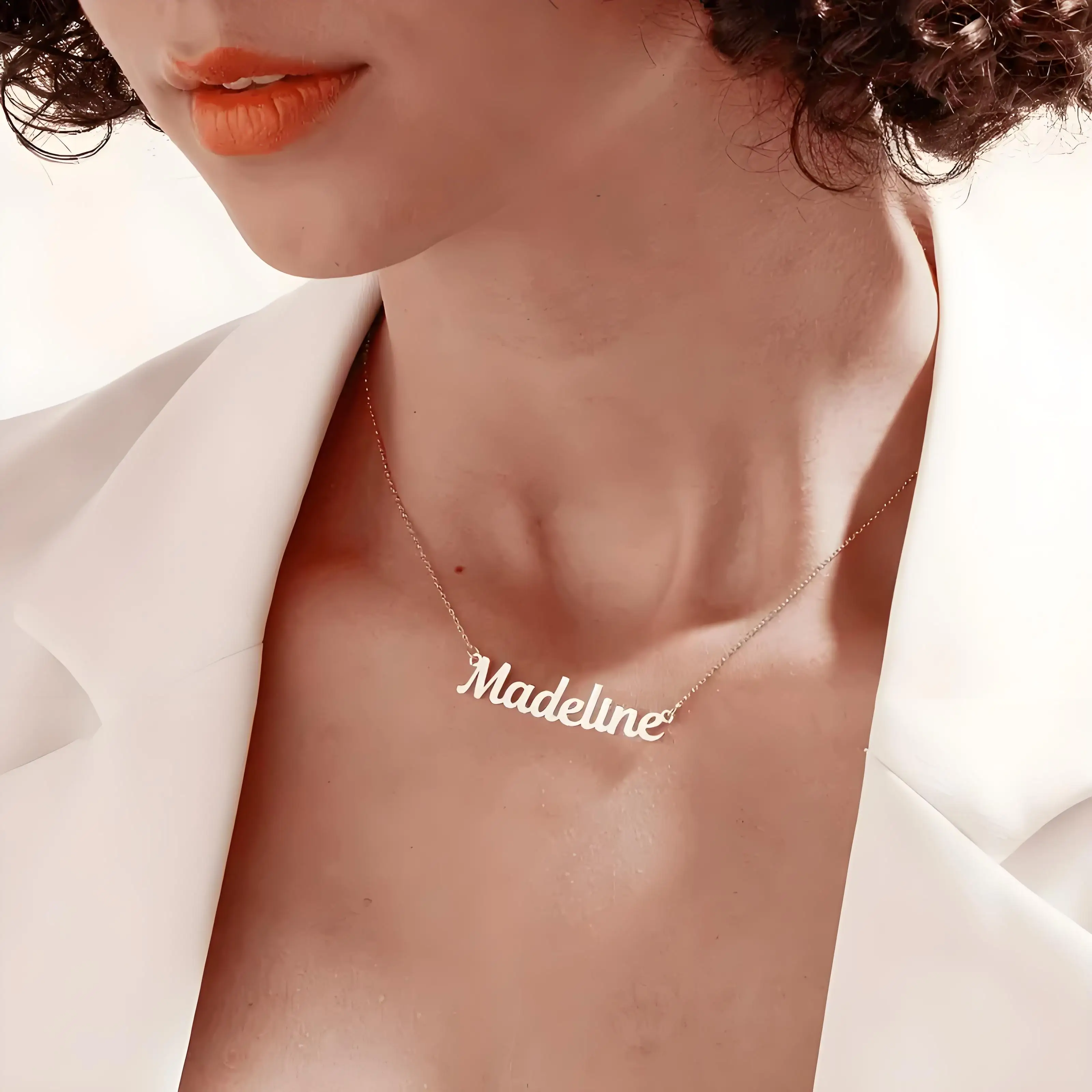 Personalized 18K Gold - Plated Name Necklace, Stainless Steel Script Font Pendant, Minimalist Women's Jewelry, Ideal Gift