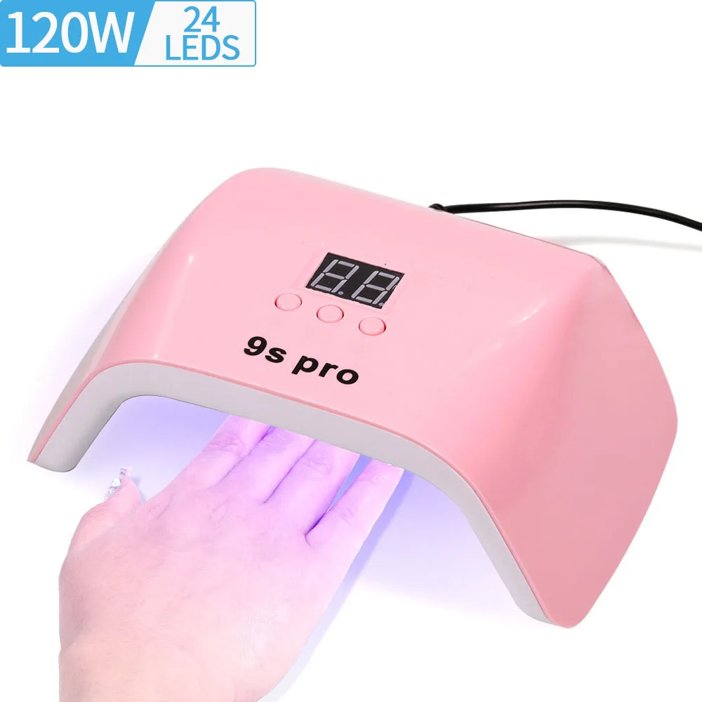 LINMANDA Trapezoidal 24 UV LEDs Gel Nail Polish Dryer Lamp 120W Nail Phototherapy Machine Professional Manicure Tool Equipment